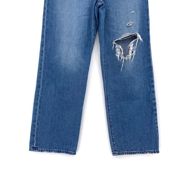 LEVI'S Premium Ribcage Straight Ankle Jean Blue Denim 27 - Picture 4 of 11